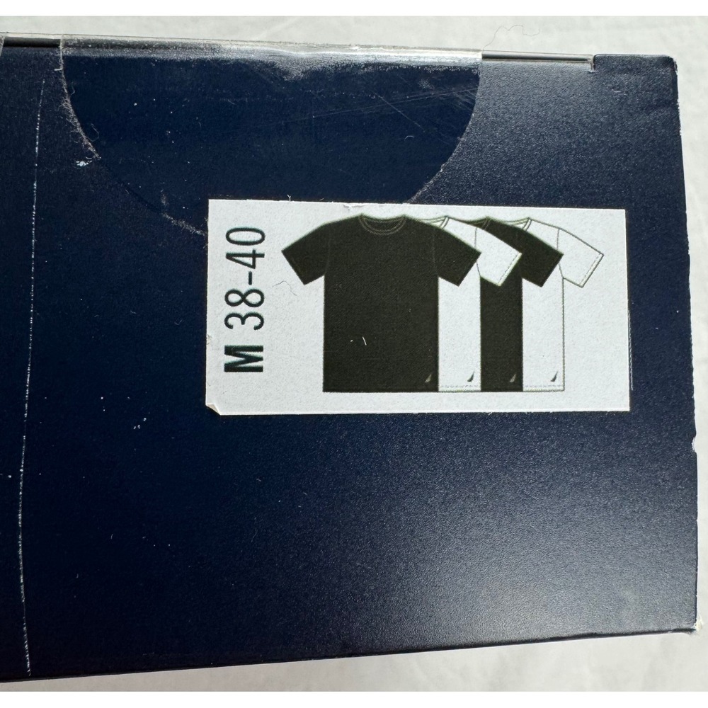 Nautica Mens 4 Pack Cotton Crew Neck T-Shirts Black White Classic Fit Medium M - Picture 4 of 10